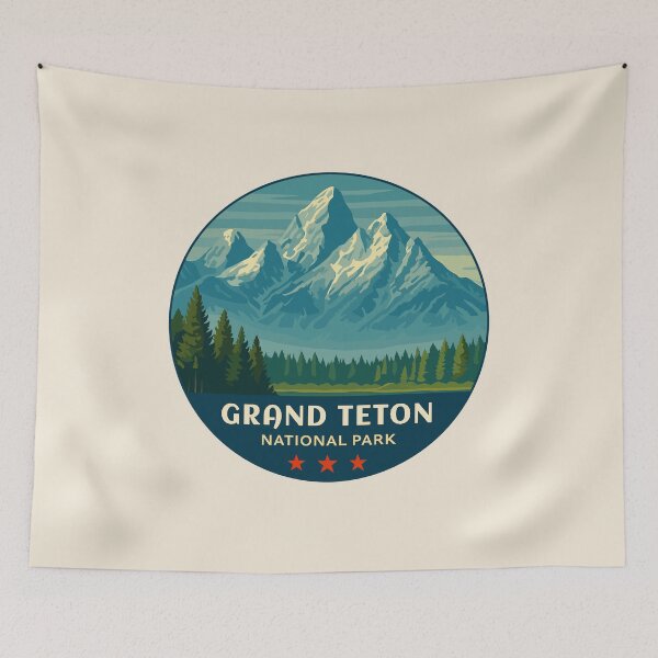 Item preview, Grand Teton National Park Retro Sticker designed and sold by Gideon Emmerich.