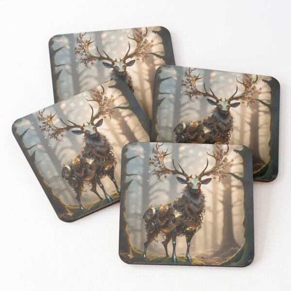 Item preview, Mechanical Stag of the Golden Woods designed and sold by NeowallsCo.