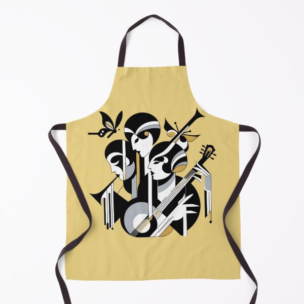 Item preview, Art Deco Jazz Musicians Illustration – Vintage Music Art designed and sold by Kruti Collection.