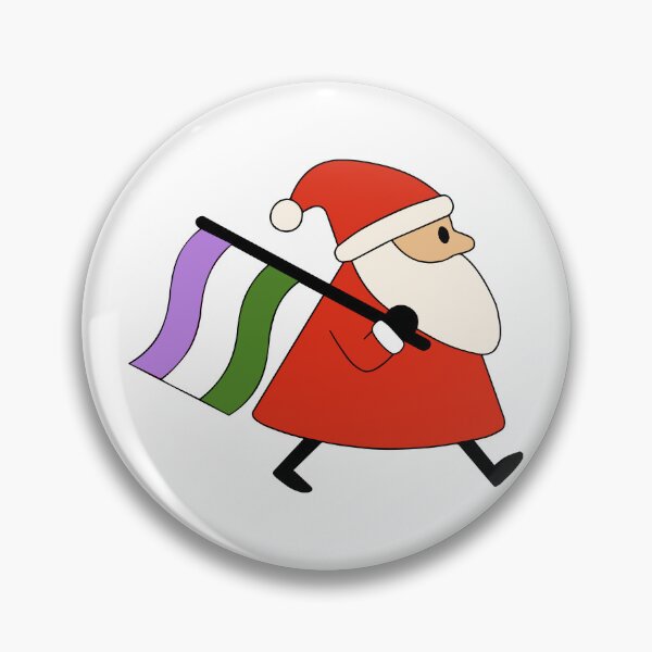 Item preview, Genderqueer Pride Santa Spreading Holiday Cheer designed and sold by Cannaxes Studio.