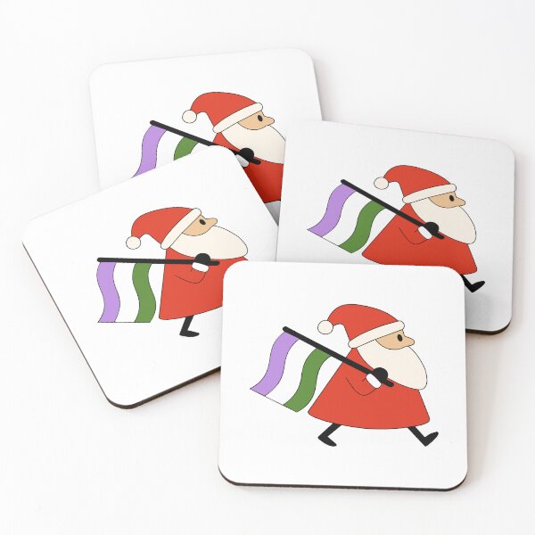Item preview, Genderqueer Pride Santa Spreading Holiday Cheer designed and sold by Cannaxes Studio.