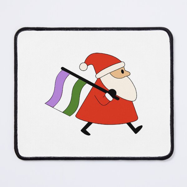Item preview, Genderqueer Pride Santa Spreading Holiday Cheer designed and sold by Cannaxes Studio.