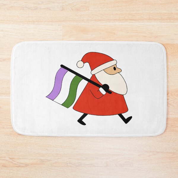 Item preview, Genderqueer Pride Santa Spreading Holiday Cheer designed and sold by Cannaxes Studio.
