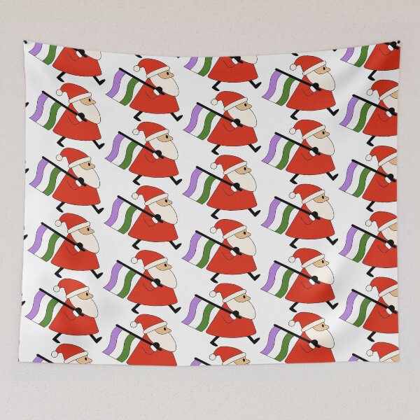 Item preview, Genderqueer Pride Santa Spreading Holiday Cheer designed and sold by Cannaxes Studio.