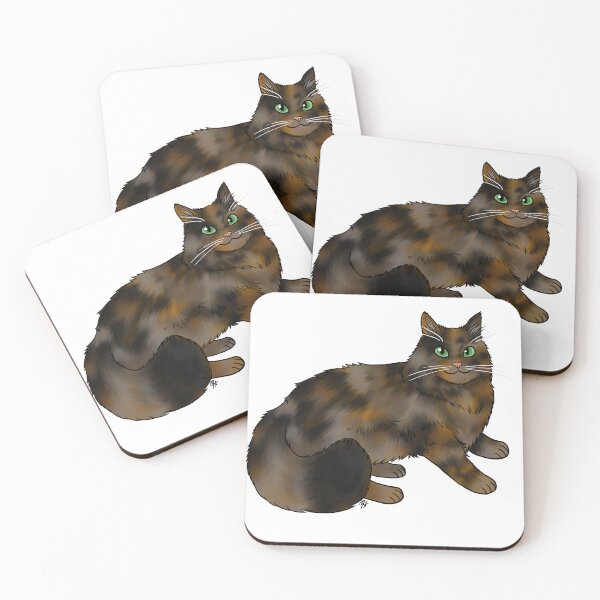 Item preview, Cat - Domestic Longhair - Tortoiseshell designed and sold by Jennifer Stolzer.