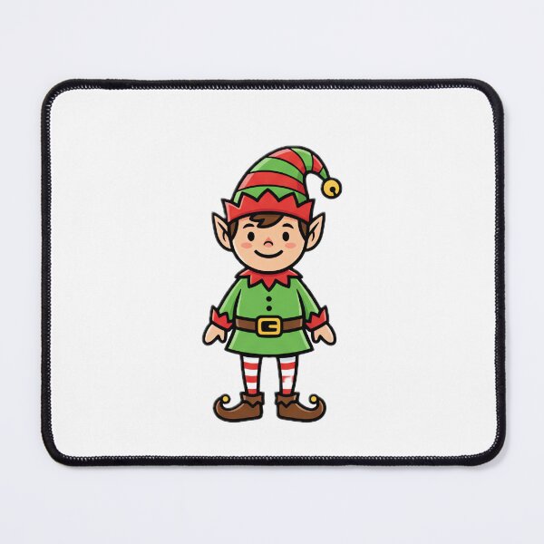 Item preview, “Cheerful Christmas Elf – Cute Holiday Helper with a Wink” designed and sold by KnlDsgn.