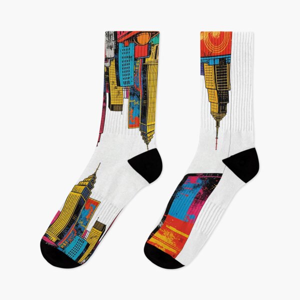 Item preview, Vibrant Pop Art Cityscape: Grunge Neo-Expressionist Urban Chaos Skyline designed and sold by Cherrydora.