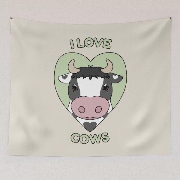 Item preview, I LOVE COWS Cute Gift for Cow Lovers designed and sold by HugSomeNettles.