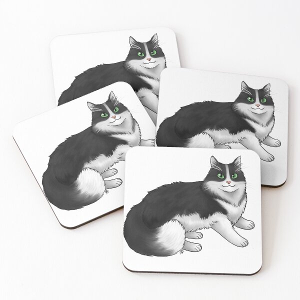Item preview, Cat - Domestic Longhair - Tuxedo designed and sold by Jennifer Stolzer.