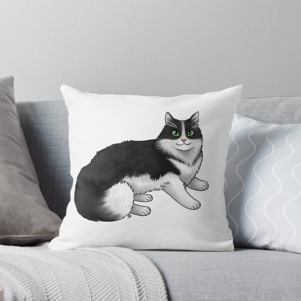 Item preview, Cat - Domestic Longhair - Tuxedo designed and sold by Jennifer Stolzer.