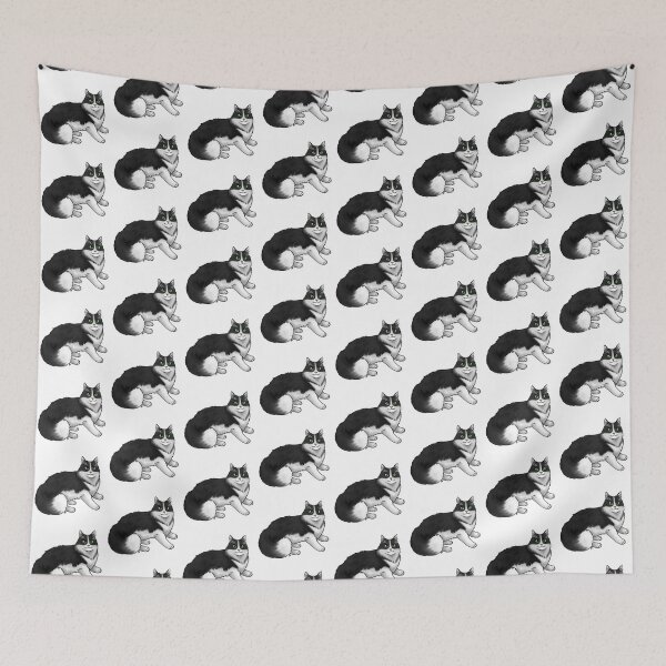 Item preview, Cat - Domestic Longhair - Tuxedo designed and sold by Jennifer Stolzer.