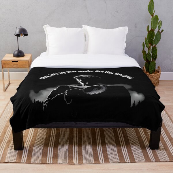 Item preview, Let's Try That Again But This Time Good: David Lynch tribute for black backgrounds. designed and sold by Dollycat Industries.