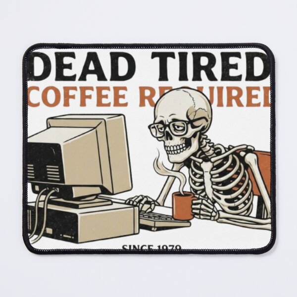 Item preview, Dead Inside But Caffeinated T-Shirt -Skeleton Coffee Work Humor  designed and sold by LLM-SHOP.