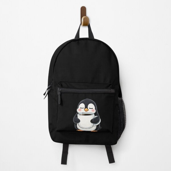 Item preview, Sleepy Penguin With Coffee – Funny Morning Mood Cartoon Art designed and sold by ColorSplash123.