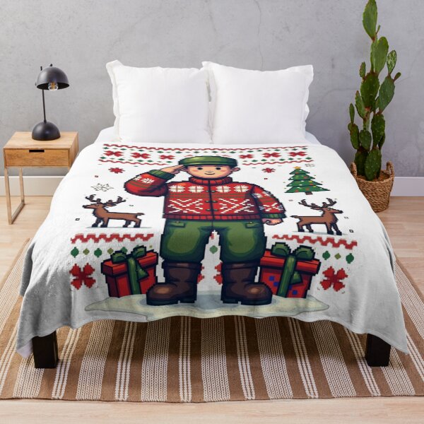 Item preview, Military Ugly Christmas Sweater - Soldier Salute designed and sold by Callsign 84.