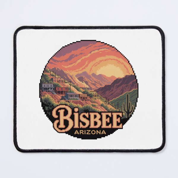 Item preview, Bisbee Arizona Vintage Sunset Pixel Art Design designed and sold by CircinusStore.