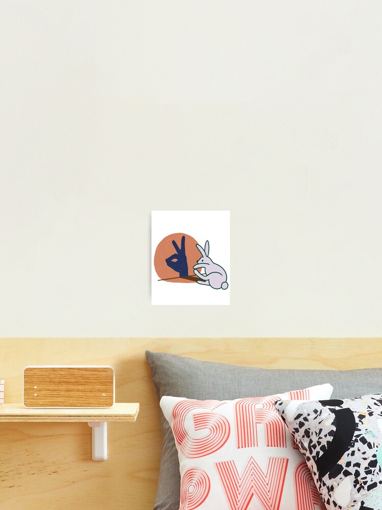 Thumbnail 2 of 3, Photographic Print, Funny Rabbit Hand Shadow, Funny Rabbit designed and sold by DesignDenDo.