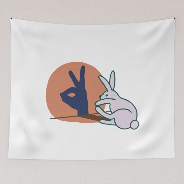 Item preview, Funny Rabbit Hand Shadow, Funny Rabbit designed and sold by DesignDenDo ⭐⭐⭐⭐⭐.
