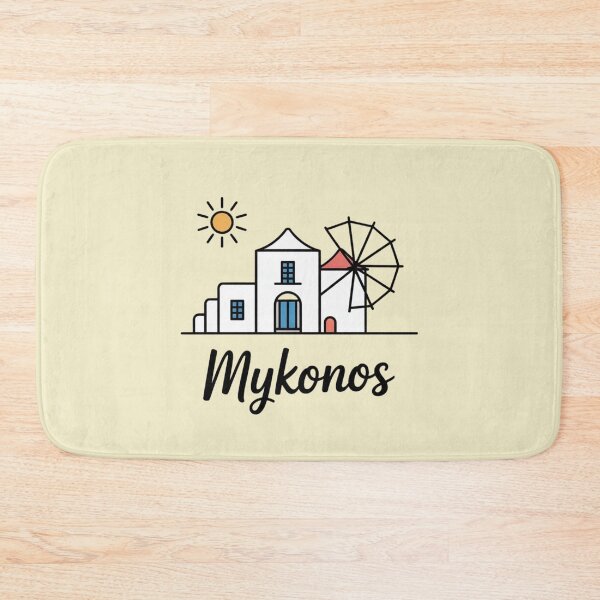 Item preview, Minimal Mykonos Line Art – Sticker & T-shirt Design designed and sold by Timeless Design.