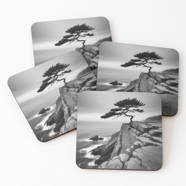 Item preview, Pine tree on cliff edge designed and sold by NeowallsCo.
