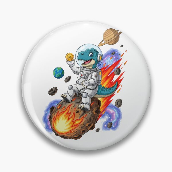Item preview, T-Rex Astronaut Riding Flaming Asteroid - Space Pirate designed and sold by Mikhail Palinchak.