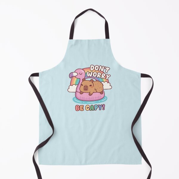 Item preview, Cute Capybara Chill On Flamingo Float Don't Worry Be Capy designed and sold by rustydoodle.