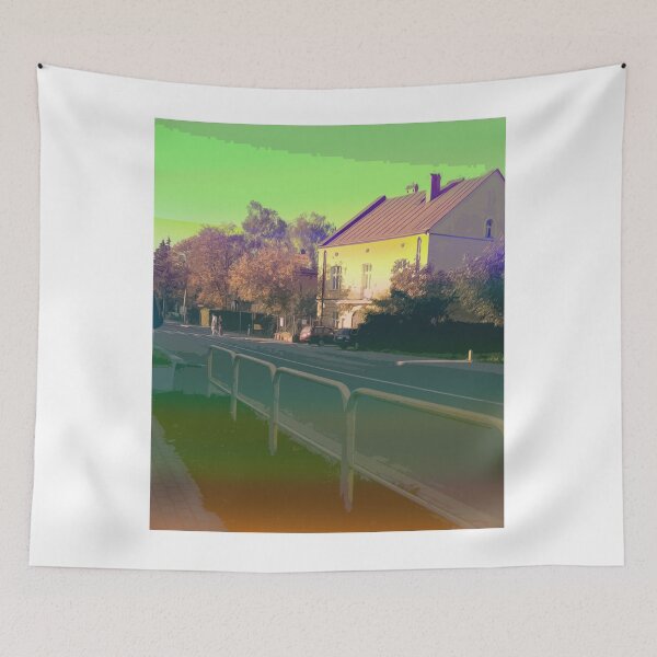 Item preview, Pastel Suburban Street Illustration designed and sold by Bl0ckodeaing.