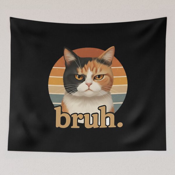 Item preview, Grumpy Cat Bruh Retro Meme designed and sold by dudelinart.