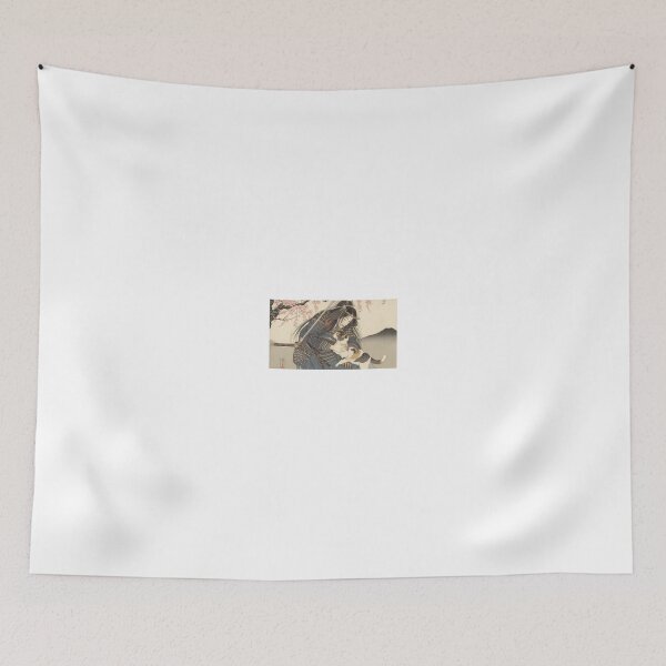 Item preview, Playful Samurai and Cat in Ukiyo-e Style designed and sold by ZenPop Art.