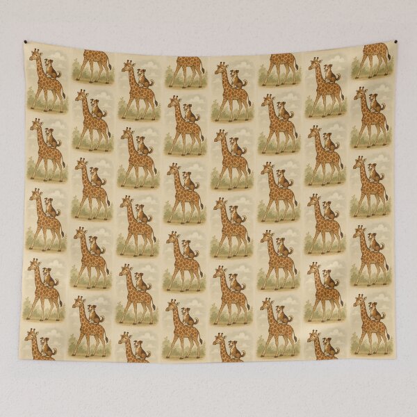 Item preview, Dog riding a giraffe  designed and sold by Echo Blanc.