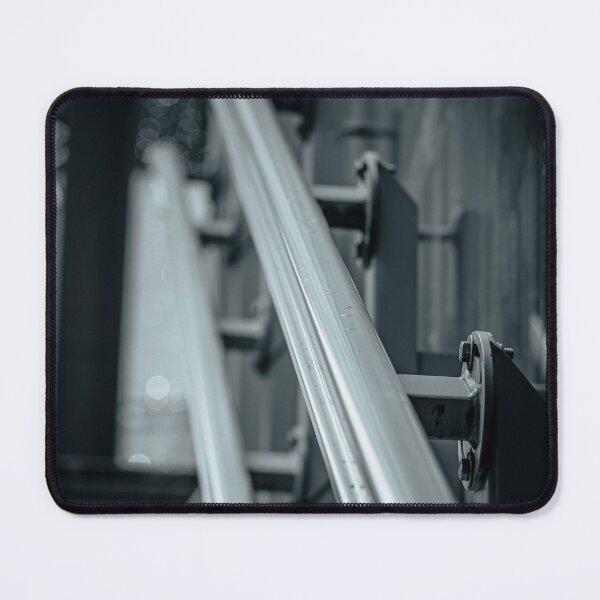 Item preview, Black and White Metro Handrail Close-Up designed and sold by Rabee Khalil Photography.
