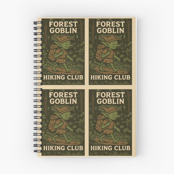Item preview, Forest Goblin Hiking Club – Cute Fantasy Hiker Illustration designed and sold by CreativeVibesPap.