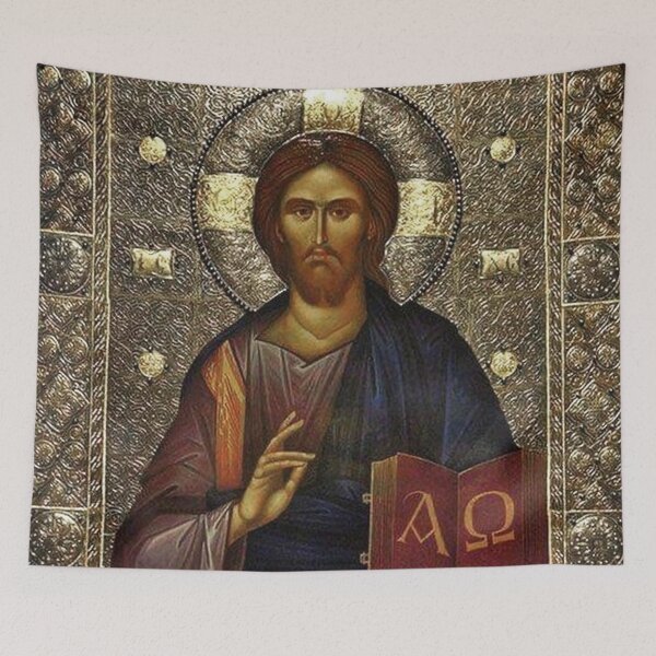 Item preview, Christ Pantocrator Orthodox Icon – Byzantine Jesus Christian Art designed and sold by GuyBlank.