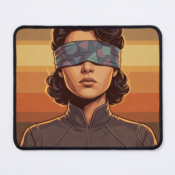 Item preview, Stranger Things Inspired Retro Sci-Fi Poster – Blinded Exploration & Perception Wall Art designed and sold by AbstractAuraArt.