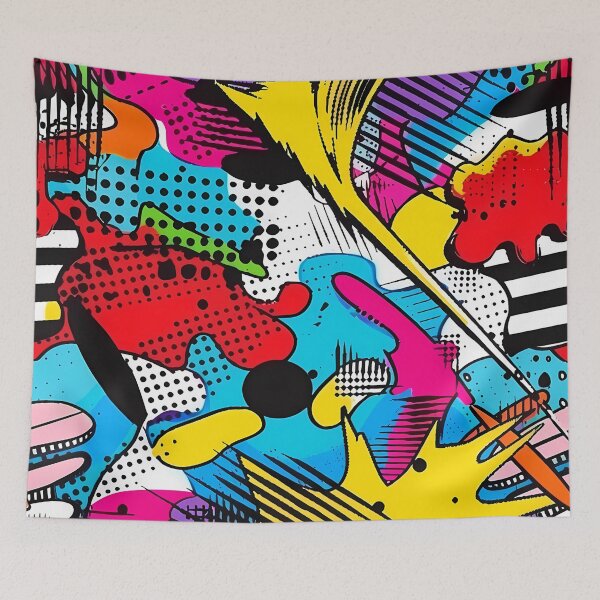 Item preview, Vibrant Pop Art Graffiti Seamless Pattern 12 designed and sold by CharlieDesings.