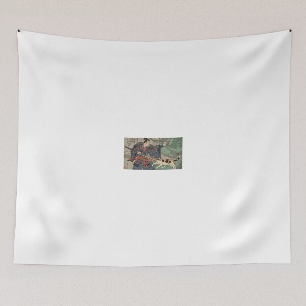 Item preview, Playful Samurai and Cat in Ukiyo-e Style designed and sold by ZenPop Art.