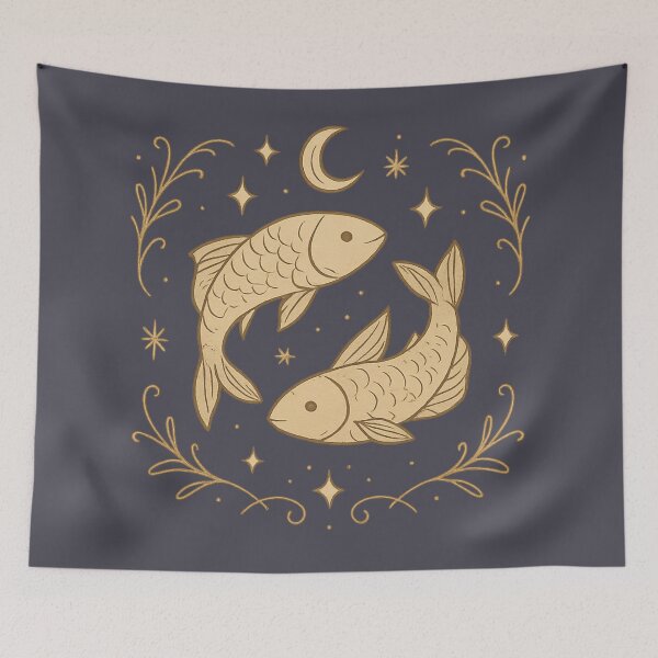 Item preview, Golden Pisces Constellation – Celestial Zodiac Art designed and sold by VoglR.