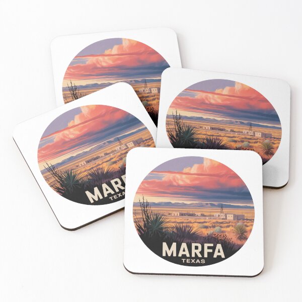 Item preview, Marfa Texas Desert Style Sunset Illustration designed and sold by CircinusStore.