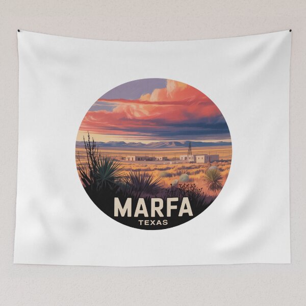 Item preview, Marfa Texas Desert Style Sunset Illustration designed and sold by CircinusStore.