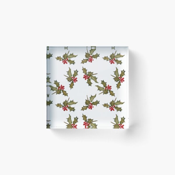 Item preview, Grungy Snow-Dusted Holly Clusters designed and sold by WatercolourLily.
