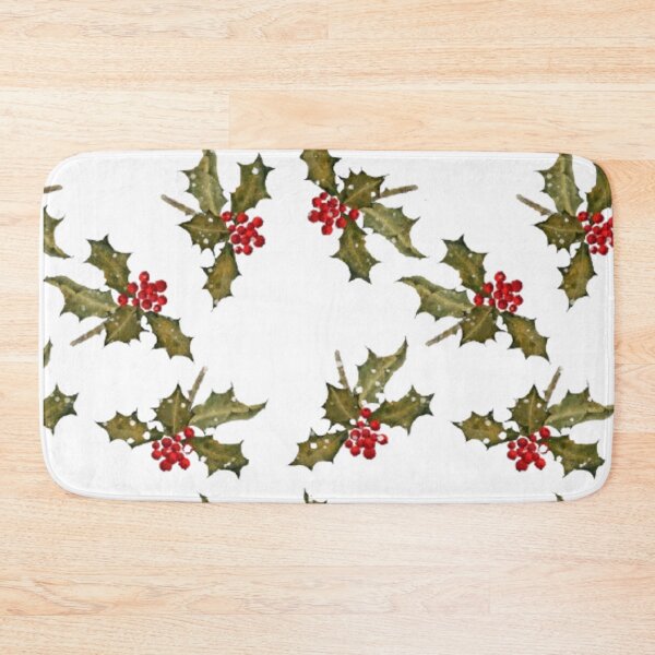 Item preview, Grungy Snow-Dusted Holly Clusters designed and sold by WatercolourLily.