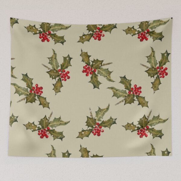 Item preview, Grungy Snow-Dusted Holly Clusters designed and sold by WatercolourLily.