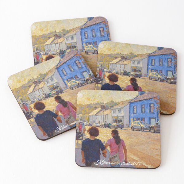 Item preview, Kilcar main street oil painting format 2025 designed and sold by OliDesigns.
