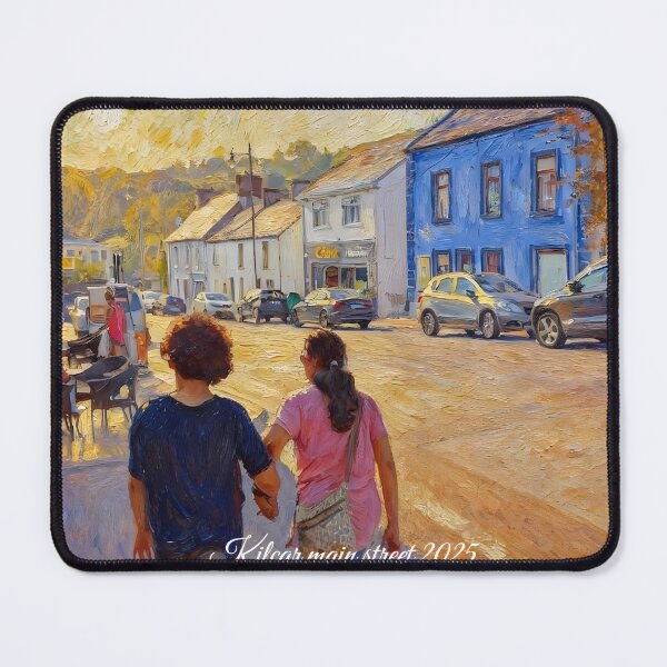 Item preview, Kilcar main street oil painting format 2025 designed and sold by OliDesigns.