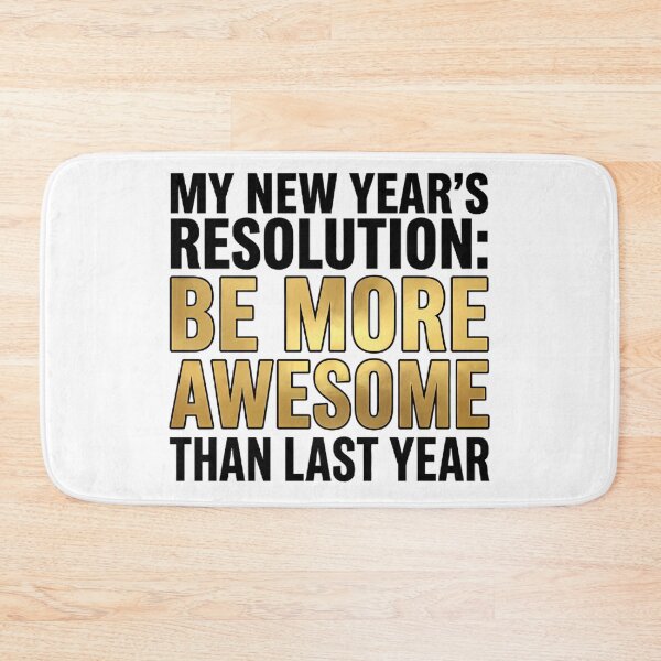 Item preview, My New Year's Resolution Be More Awesome - Gold Typography designed and sold by TobaGallery868.