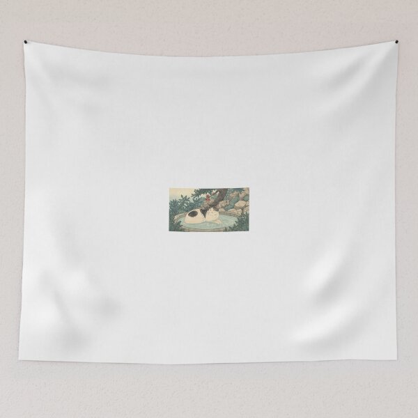 Item preview, Ukiyo-e Cat Enjoying a Traditional Japanese Hot Spring designed and sold by ZenPop Art.