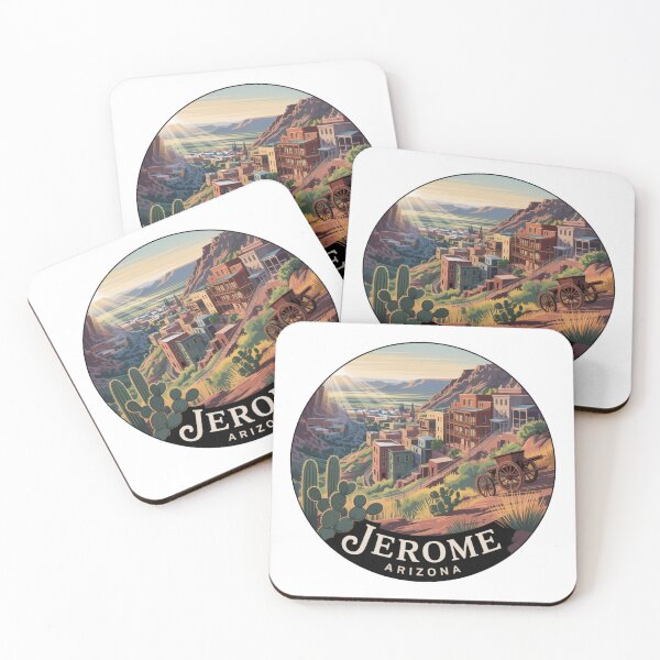 Item preview, Jerome Arizona Ghost Town - Vintage Western Travel Illustration designed and sold by CircinusStore.