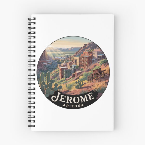 Item preview, Jerome Arizona Ghost Town - Vintage Western Travel Illustration designed and sold by CircinusStore.