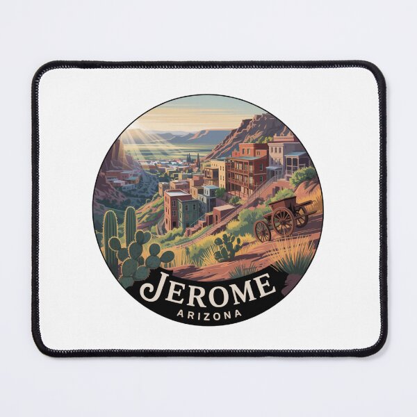 Item preview, Jerome Arizona Ghost Town - Vintage Western Travel Illustration designed and sold by CircinusStore.