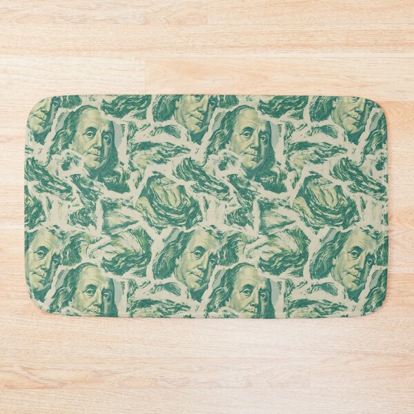 Item preview, Ripped 100 Dollar Bill Collage – Green Grunge Money Pattern designed and sold by Prismatect.